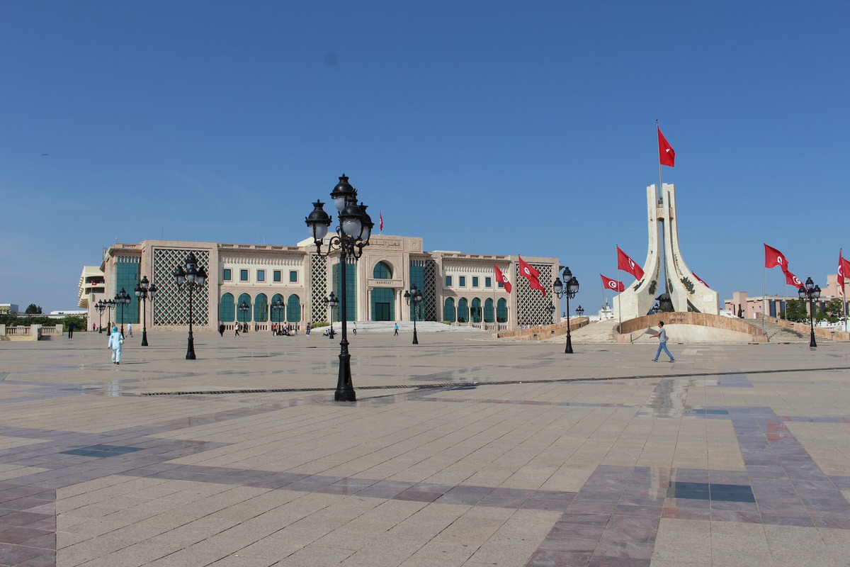 Das Regierungsviertel in der tunesischen Hauptstadt Tunis