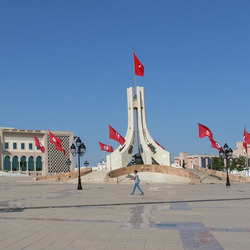 Das Regierungsviertel in der tunesischen Hauptstadt Tunis