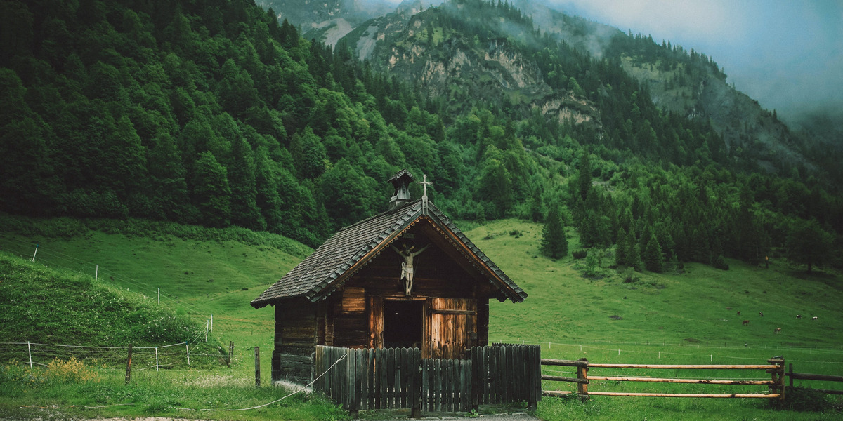 Eine Kapelle in den Bergen