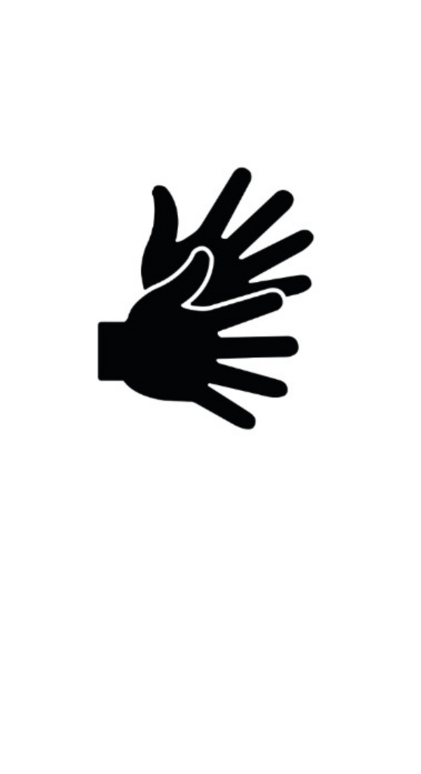 Das Symbol für Gehörlose