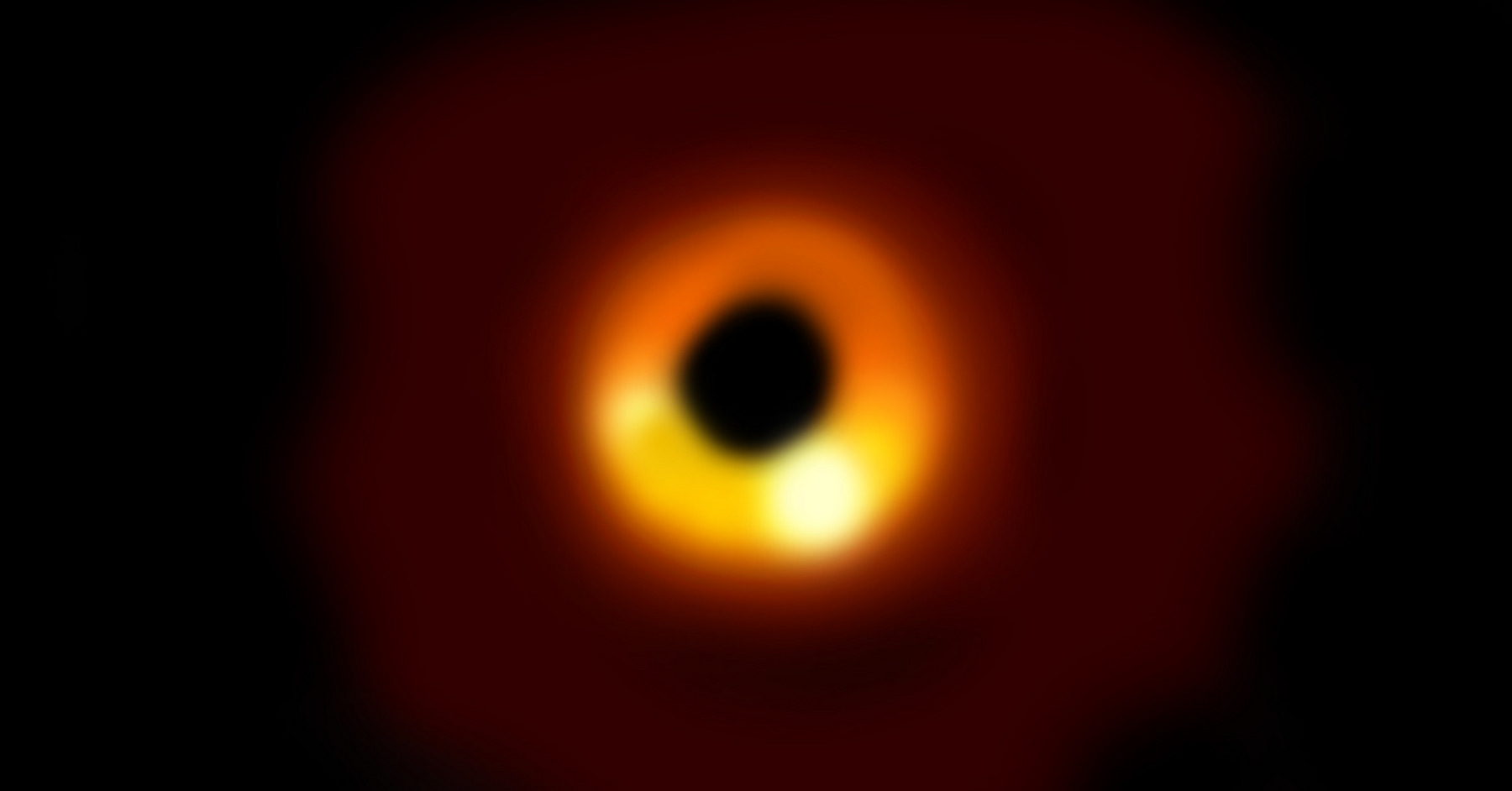 Ein Foto eines schwarzen Lochs