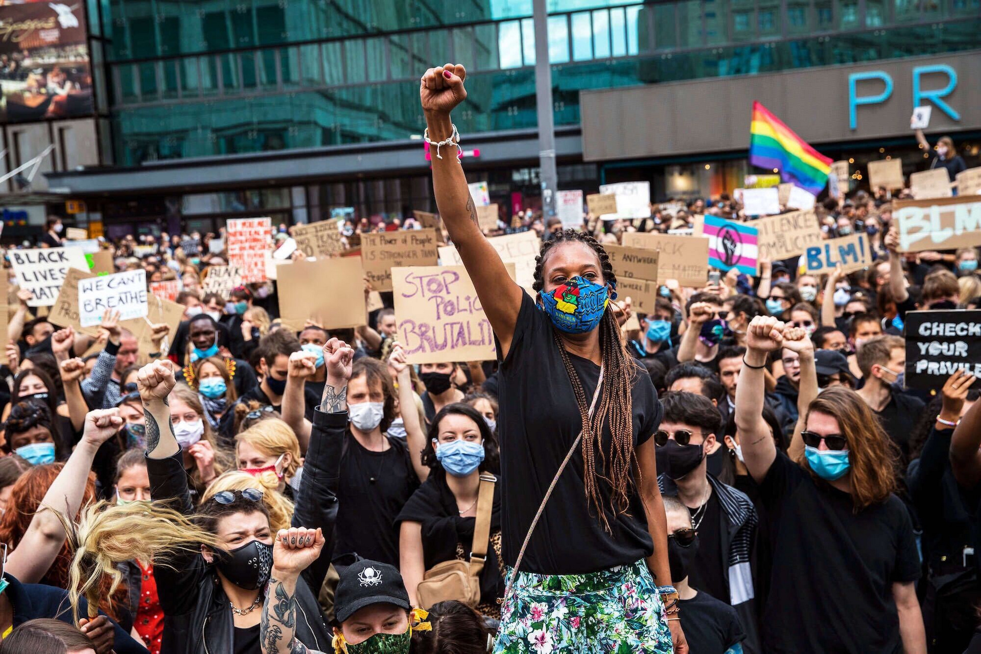 Eine Black Lives Matter Demonstration in Berlin