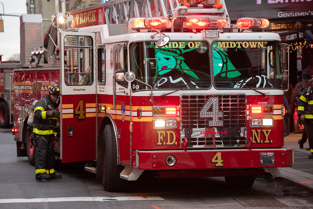 Ein Feuerwehrauto in New York
