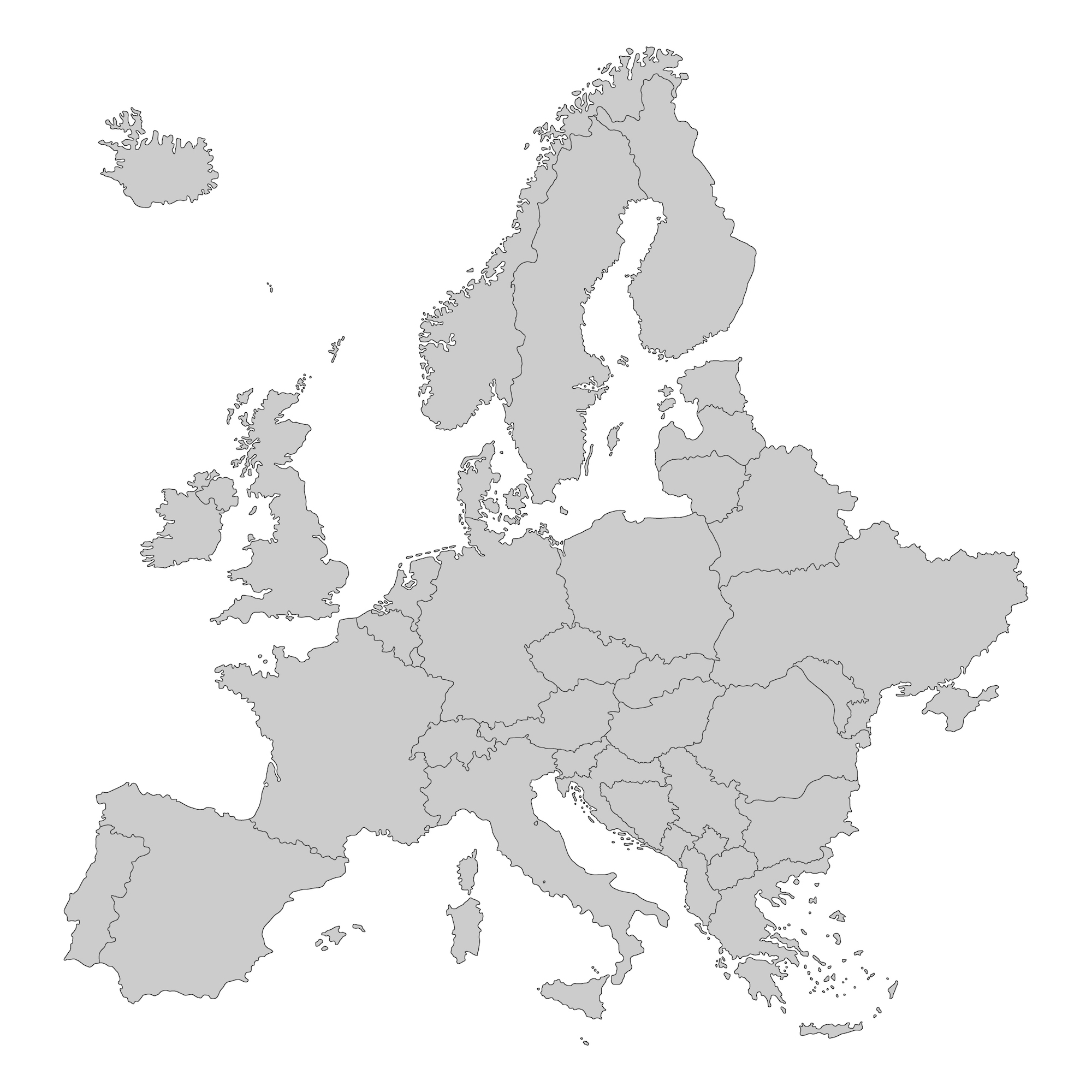 Eine Karte von Europa